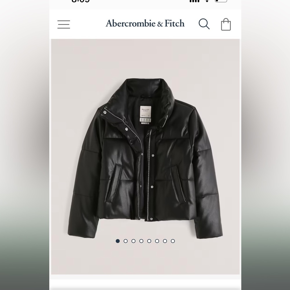 AF vegan leather puffer XS